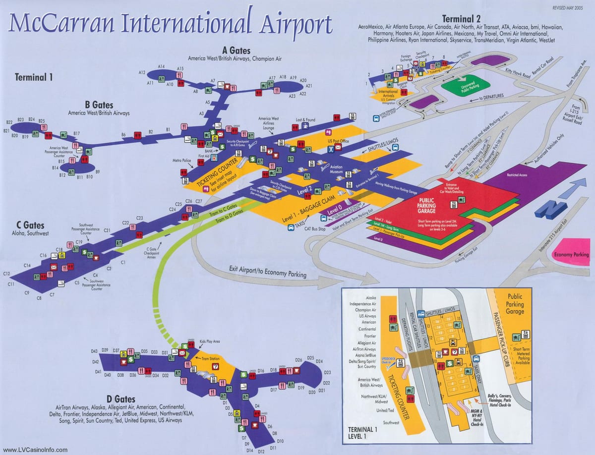 வரைபடம் McCarran விமான நிலையம்